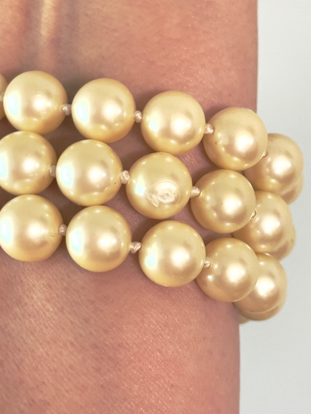 Monet, 80s vintage faux pearl bracelet
